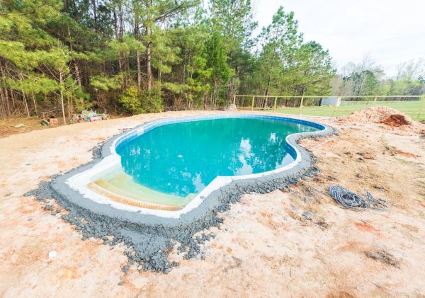 Pool Landscape Leveling in Warren