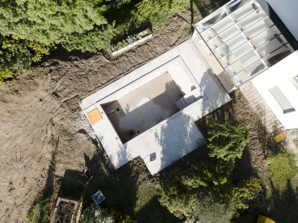 Pool Area Grading in Warren