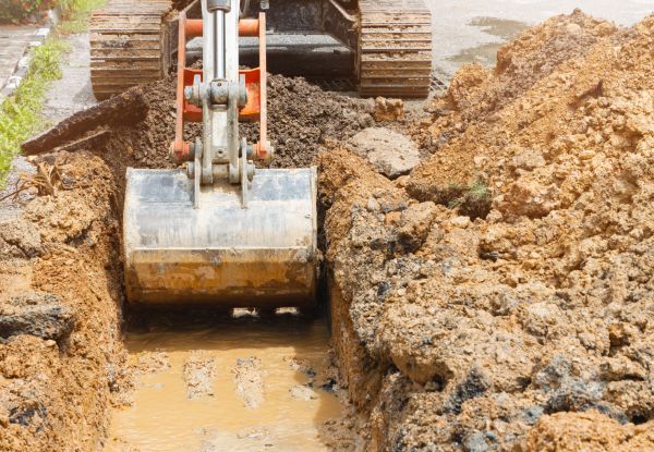 Water Line Digging in Warren